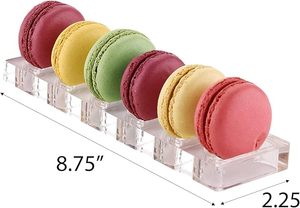 आधुनिक स्पष्ट ऐक्रेलिक मैकरोन/कुकीज़ डिस्प्ले ट्रे आयत आयोजक मामला पार्टी पॉलिश वर्ग पेक्स प्रदर्शन रैक के लिए - Product Image 2