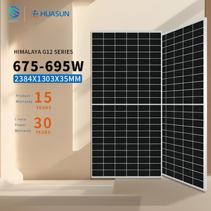 HJT Solarmodul 685W 690W 695W 700 Watt auf Lager <span class=keywords><strong>Huasun</strong></span> Solarmodul Preis G12 Serie HS-210-B132 Bifazial <span class=keywords><strong>Huasun</strong></span> 600W 695W - Product Image 1