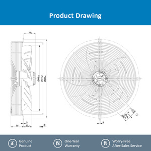 พัดลมแกน ebmpapst รุ่น S4D450-AP01-01 ขนาด 450 มม. 188 วัตต์ 230 โวลต์ AC พัดลมไฟฟ้า พัดลมปรับอากาศ พัดลมระบายความร้อนแบบแกน - Product Image 4