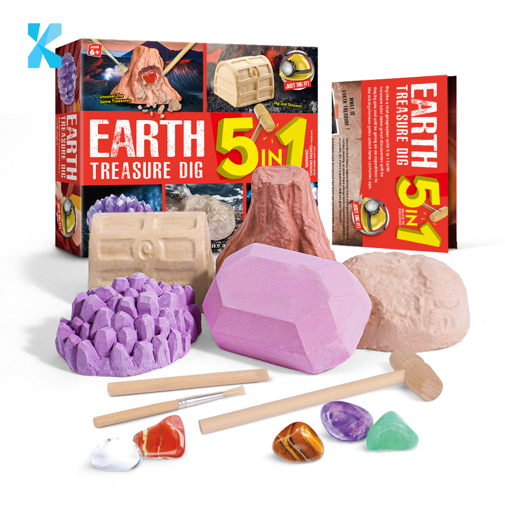 5 dans 1 kit de fouilles de trésor de terre