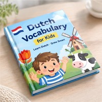 Libro Educativo de Vocabulario en Holandés con Temas de Animales y Vehículos para Práctica Guiada en el Aula