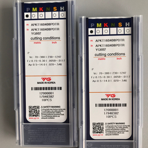 Inserts YGs en gros APKT160408PDER YG602, plaquettes en carbure de tungstène carrées, lame de 20 mm, épaisseur de 2,0 mm, revêtement PCD, outils de coupe OEM - Product Image 4