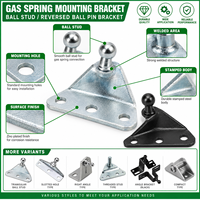 Support de pivot à rotule pour vérin à gaz, plaque de montage en Z fendue pour vérin de levage, personnalisé OEM
