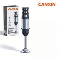 Mixeur Plongeant Sans Fil Rechargeable 800W avec Boîtier en Acier Inoxydable, Contrôle à Bouton Poussoir 2 Vitesses, Tasse à Mesurer en Verre