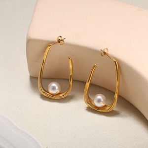 2025 серьги-гвоздики из нержавеющей стали, 18 карат - Product Image 3