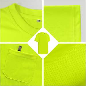 Camisetas de <span class=keywords><strong>Trabajo</strong></span> Duraderas de Color Amarillo UC para Hombre, Camisetas de Alta Visibilidad para Construcción, Camisetas de Seguridad para Hombre, Camisetas de <span class=keywords><strong>Trabajo</strong></span> de Manga Corta - Product Image 6