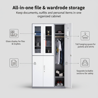 Meuble de rangement combiné en acier avec porte, armoire de classement de bureau, casier, placard, mobilier verrouillable au design moderne pour chambre et centre commercial