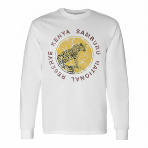 T-shirt a maniche lunghe del Parco Nazionale della Riserva Samburu in Kenya, design Safari Wildlife - Product Image 2