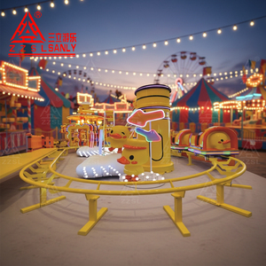 <span class=keywords><strong>Tren</strong></span> Eléctrico Circular para Niños, Material de Fibra de Vidrio, Interior/Exterior, Certificado CE, 100-500 kg, 12 Asientos, Educativo - Product Image 1