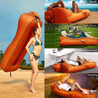 Neueste benutzer definierte aufblasbare Liege Strand bett Stuhl wasserdichte Anti-Air Leaking Air Lazy Sofa Couch mit Kissen Outdoor Camping