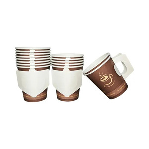 Gobelet en papier pour café de 10 oz pour boissons chaudes, gobelets en papier écologiques jetables, gobelets en papier brun à chaud - Product Image 4