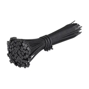 Hot Selling Lowest Price 7.6*380mm Black Nylon Cable Ties Heavy Duty Plastic Self-locking Zip Tie