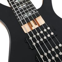 Guitare basse électrique Bullfighter DB-6 6 cordes avec micros actifs H-H, 24 frettes, corps en acajou, couleur naturelle