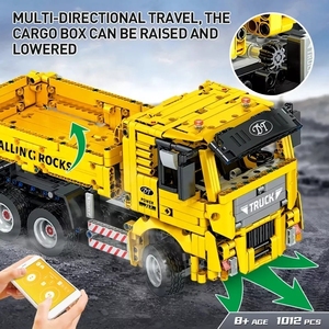 Mould <span class=keywords><strong>King</strong></span> 15025 Puzzle App RC Car Toys MOC-39048 Motorized TGX Dump Truck Set Building Blocks MOC Diy Toys - Product Image 3