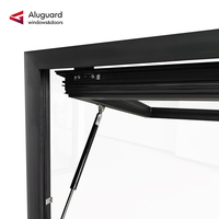 Nouveau système de conception de fenêtre d'auvent en aluminium à cadre mince pour maison anti-cambriolage conception de grande fenêtre arc de fenêtre