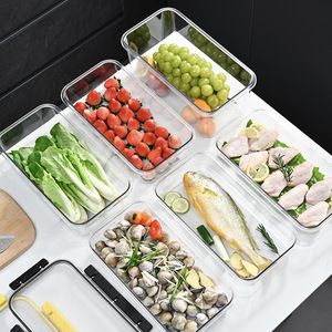High Transparency Pet Kimchi Sealing Box Food Grade Pickling Jar Rectangle Clip On Lid Storage Container For Vegetable - Product Image 3