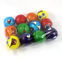 Ballon anti-stress en PU de 6,3 cm avec expression de dessin animé