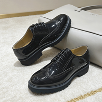 Herren Lederschuhe Schwarz Leichtgewichtig und Höhenerhöhend Plateau-Anzugschuhe Luxuriöse Business-Schuhe