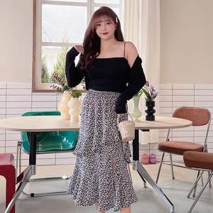 Cárdigan corto modal Runqi N8342 de talla grande para mujer, grosor medio, con etiqueta y marcas. - Product Image 3