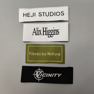 Etiquetas de ropa de diseño gratuito, Etiquetas tejidas, Camiseta lisa de algodón 100 por ciento personalizada, etiqueta de cuello personalizada de marca - Product Image 1