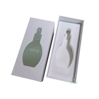 Boîtes d'emballage de parfum en verre avec couvercle et base en deux parties, logo personnalisé en Chine, luxe, noir, 30 ml, 50 ml, avec mousse EVA