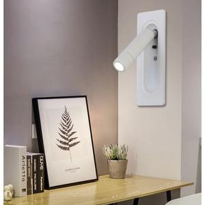 Verstellbare LED-Wandeinbauleuchte Kopfteil Nachttisch-Wandleuchte Bett-Leseleuchte für Hotel Gästezimmer Schlafzimmer - Product Image 2