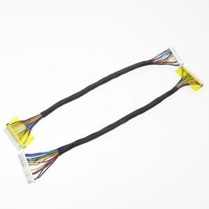 Konektor DF11-30DS-2C kustom 30 Core kabel Lvds pasangan terpilin berpelindung, konektor elektronik PVC Xinda hitam - Product Image 2