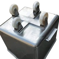 Chariots à viande en acier inoxydable de 200L/500L pour ligne de transformation de la viande