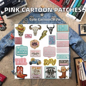 Exquisite Detailing Pink Cartoon Animation 3D Embroidered Iron-on Fabric Patches for DIY Clothing Caps Jeans - Product Image 3