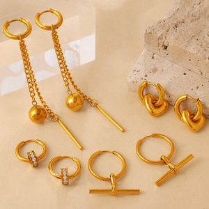 Fashion <b>Cuff</b> <b>Earrings</b> Geometric Heart Shape Zinc Alloy Stainless Steel Ear <b>Cuffs</b> Elegant Design For Daily Wear - Product Image 1