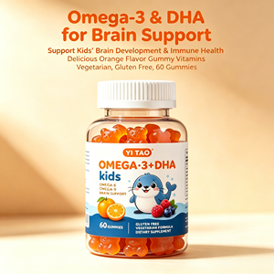 Gomitas de Omega 3 DHA de Marca Privada/OEM/ODM para Niños, Apoyo Cerebral, Omega 6 9, Fórmula Vegetariana Sin Gluten, Suplemento Dietético - Product Image 4