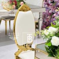 Chaises élégantes et durables en acier inoxydable doré pour les mariages, les dîners en plein air et les événements hôteliers