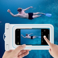 Casing Ponsel PVC Tahan Air untuk Luar Ruangan, Desain Mengapung, Cocok untuk Berenang, Pemandian Air Panas, Arung Jeram, Festival Songkran, Model Spons