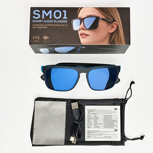 แว่นตากันแดดอัจฉริยะไร้สาย Fmear SM01 พร้อมพอร์ตชาร์จ Type-C ควบคุมด้วยระบบสัมผัส เล่นเพลง โทรออกด้วยเสียง ไมโครโฟนในตัว ใช้งานร่วมกับแอปพลิเคชัน - Product Image 1
