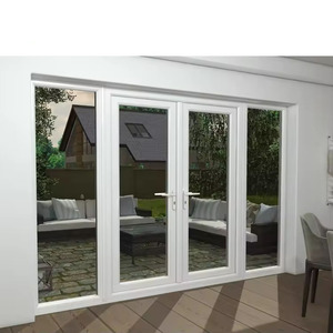 Puerta de vidrio abatible de diseño americano UPVC, fábrica insonorizada y Marco de acordeón de <span class=keywords><strong>PVC</strong></span> para dormitorios exteriores y escuelas - Product Image 2