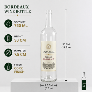 Bottiglia di <span class=keywords><strong>Vino</strong></span> <span class=keywords><strong>Rosso</strong></span> in Vetro Spesso Ecologico da 375ml/750ml con Tappo in Sughero e Logo Personalizzato Stampato per Confezione di <span class=keywords><strong>Vino</strong></span> Forma Borgogna - Product Image 1