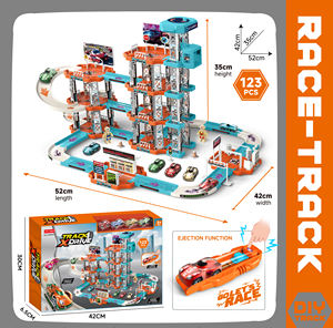 5 couches bricolage assemblage construction ferroviaire toboggan jouet <span class=keywords><strong>parking</strong></span> passionnant catapulte piste voiture course Kit - Product Image 2