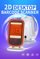 Lecteur de codes-barres 2D de bureau à détection automatique USB pour caisse de supermarché et système de paiement TPV GT-9207A