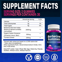 Supplément Berbérine HCL Bonbons à la berbérine avec cannelle de Ceylan Soutien Santé cardiaque Gestion du corps et système immunitaire