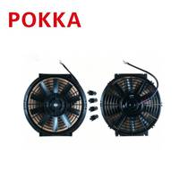 Kipas Pendingin Listrik Universal 10 Inci 12V 80W Bilah Lurus untuk Kondensor AC Mobil Radiator