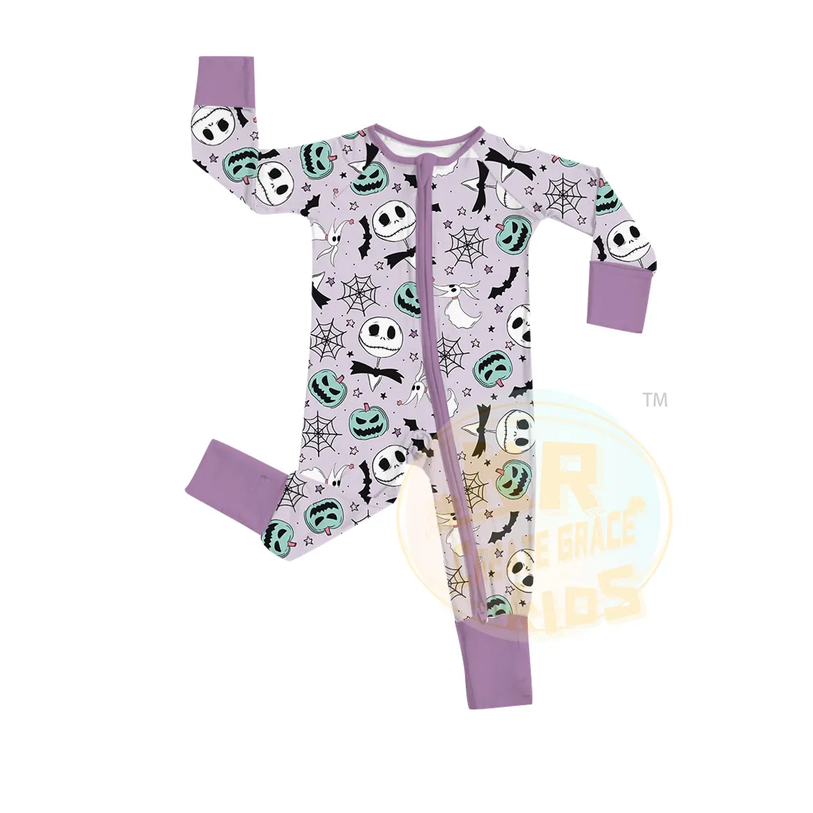 Wholesale High Quality Baby Bamboo Long Sleeve Onesie Romper Double Zipper Pajamas Custom Design Toddler Infant Bamboo