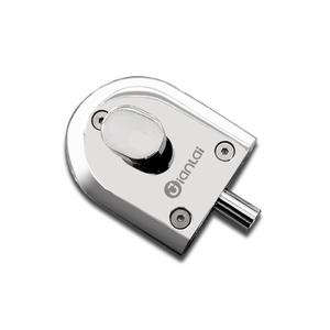 Serrure de porte en verre 304 bouton en acier inoxydable porte coulissante <span class=keywords><strong>loquet</strong></span> de <span class=keywords><strong>sol</strong></span> boulon unique sans clé adapté pour 10mm-12mm d'épaisseur - Product Image 4