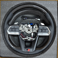 Dengan Paddle Shifter Sport Carbon Fiber Steering Wheel untuk Toyota Landcruiser Prado 150 200 300 LC200 LC300 FJ120 FJ150 LC70.