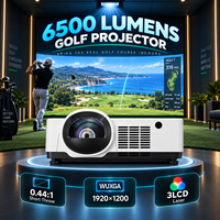 Projecteur de simulateur de golf 6500 lumens WUXGA 1920x1200 3LCD laser à courte focale pour studio de golf intérieur