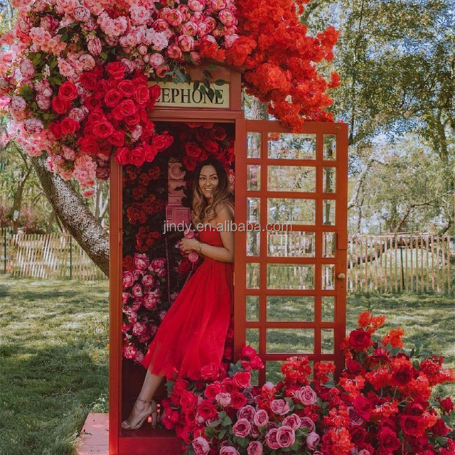 Telephone Booth Audio Guest Book London Phone Booth Stand Vintage Red Wedding Phone Booth