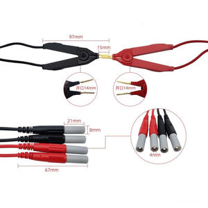 Maksimum Yük 20A Maksimum Açılma 15 mm Terminal Kelvin Klipslerinden 4,0 mm Muz Fişlerine Test Kabloları Kablolar Problar Uzunluk - Product Image 4