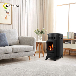 Retro Design Red Portable Gas Stove 3.4 Kw Mobile Natural Heater for Household Fh-708 Portable Gas Heater - Product Image 2