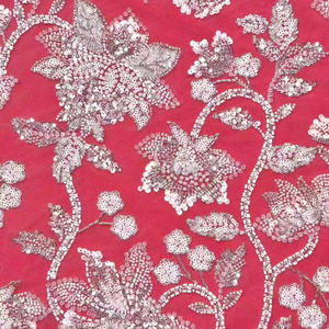 La dernière robe de mariée élégante en <span class=keywords><strong>organza</strong></span>, avec un design floral à paillettes tendance, en tissu jacquard luxueux - Product Image 1