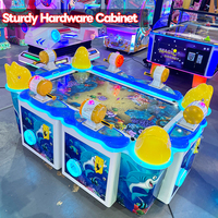 Équipement de parc d'attractions, machine de jeu de pêche en métal pour enfants à 6 joueurs, 55 pouces, à monnayeur, table de pêche d'arcade, espagnol, anglais, CE
