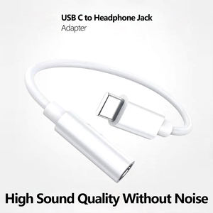 प्रकार c से 3.5 मिमी हिफी डाएक ऑडियो एडाप्टर केबल जैक डोंगल ऑडियो एडाप्टर इयरफ़ोन के साथ ऑडियो एडाप्टर इयरफ़ोन USB-C - Product Image 5